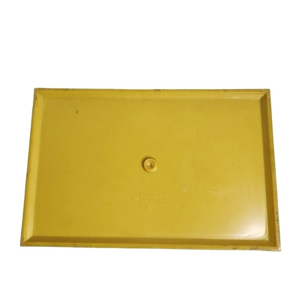 Lerner Plastic Basket Weave Plastic Hinged Sewing Storage Box Greenish Yellow - Picture 8 of 9